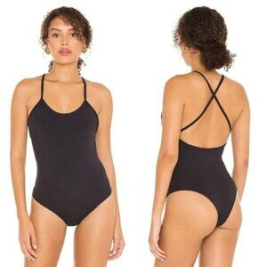 New AGOLDE Dhalia Scoop Bodysuit In Navy Size Large